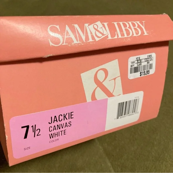 NIB Vintage Sam & Libby Jackie Canvas Shoes Sneakers Size 7.5 - Picture 12 of 13